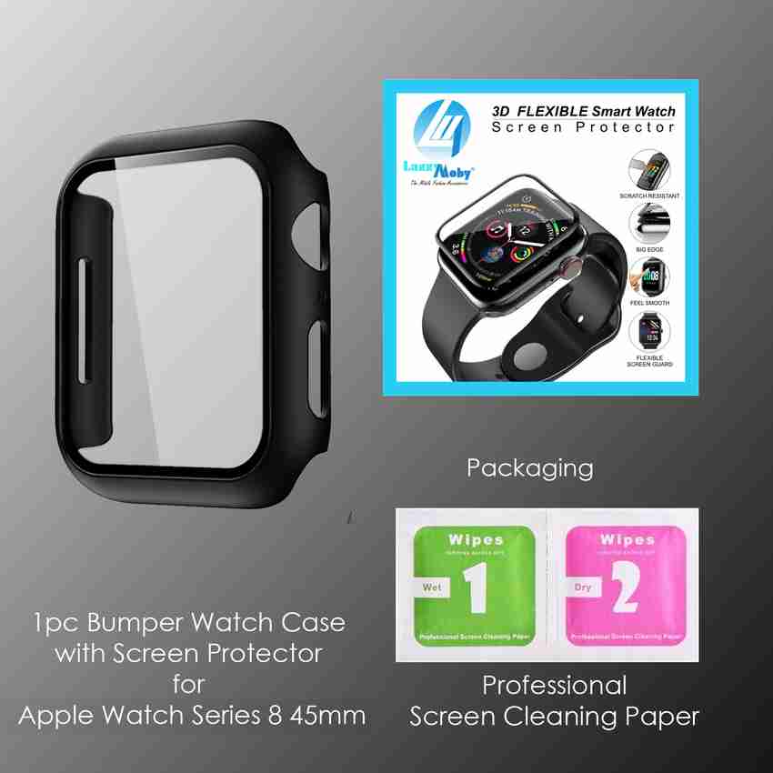 lazzymoby Tempered Glass Guard for Apple Watch Series 8 45mm