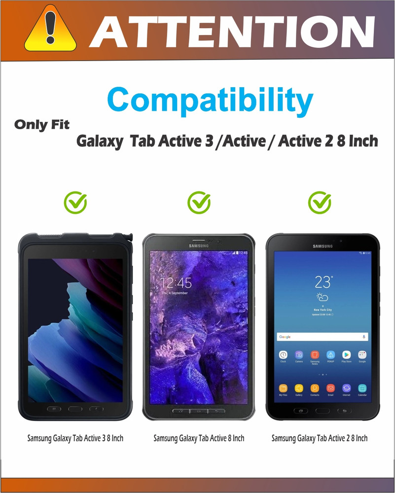TELTREK Screen Guard for Galaxy Tab Active 3 Samsung Galaxy Tab Active Active 2 Active 3 8 Inch SMT360 SMT365 SMT395 SMT575 TELTREK Flipkart