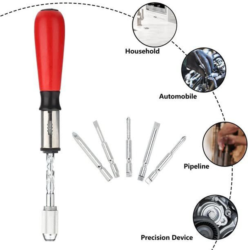 Automatic spiral outlet ratchet screwdriver