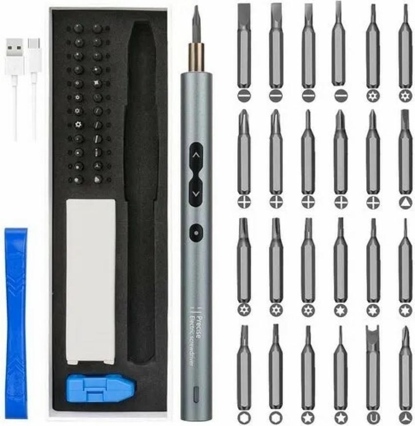 Amir Precision Electric Screwdriver Tool 28 in 1 With LED Lights for  Extra-Long Battery Life Precision Screwdriver Set Price in India - Buy Amir  Precision Electric Screwdriver Tool 28 in 1 With LED Lights for Extra-Long  Battery Life Precision Screwdriver Set