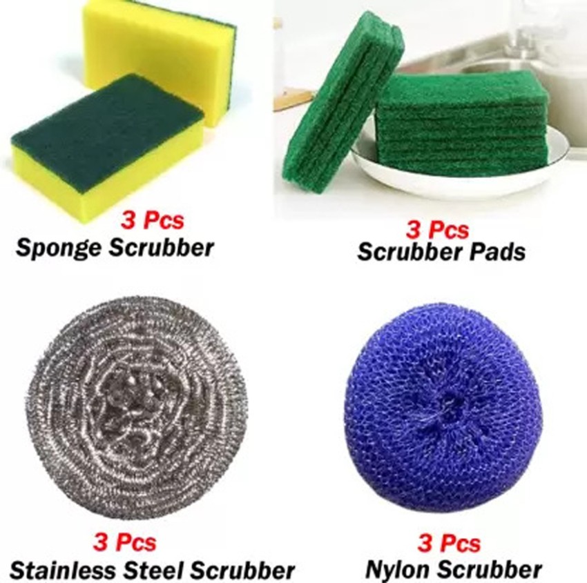 Buy Scrubz Nylon Scrubber 3 pcs (Buy 1 Get 1 Free) Online at Best