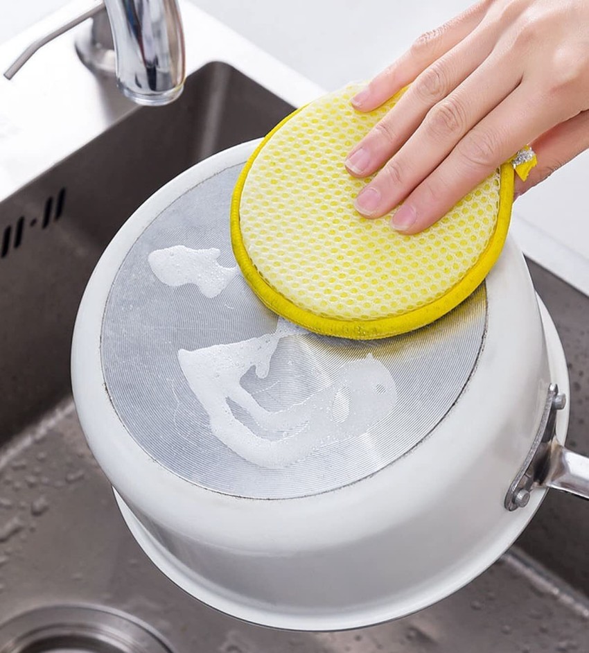 DishMatic Washing Up Brush Sponge Refills Non Scratch Scourer Heavy Duty