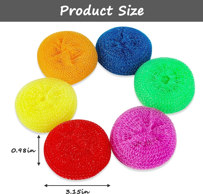 SEE INSIDE Nylon Plastic Dish Scrubbers for Dishes Pot Round Scrubber  Scouring Pad 24 Pcs Scrub Sponge Price in India - Buy SEE INSIDE Nylon  Plastic Dish Scrubbers for Dishes Pot Round