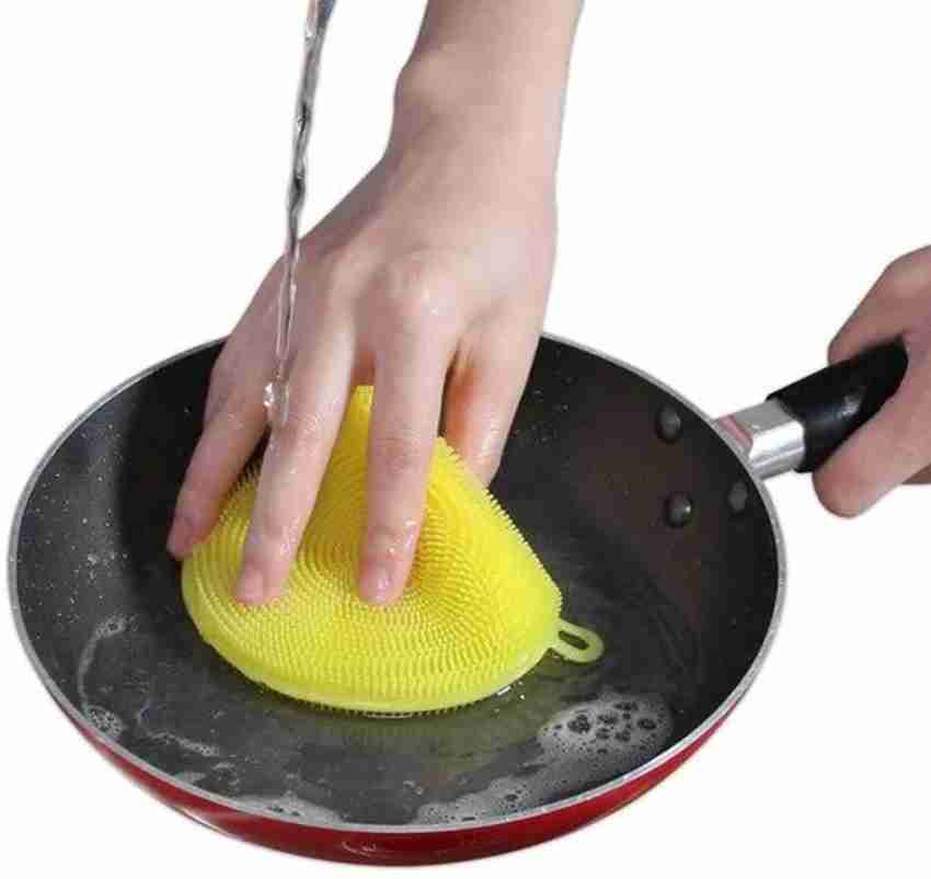 JsdMart Silicone Dish Scrubber Sponge Mildew Free, Non Stick, Heat