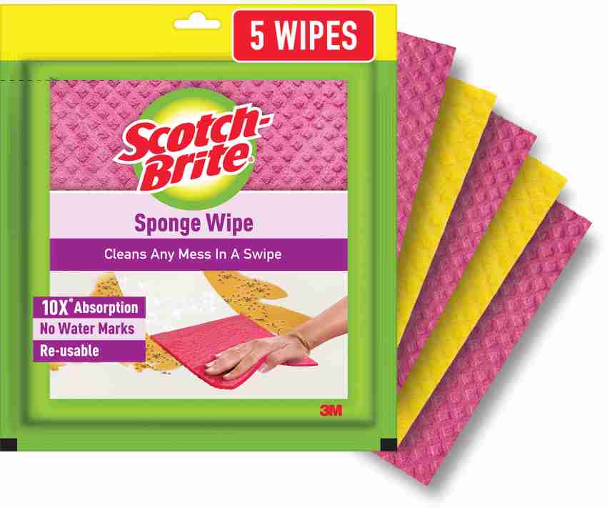 Scotch-Brite Reusable, Biodegradable, Multi-color Sponge Wipe Price in  India - Buy Scotch-Brite Reusable, Biodegradable, Multi-color Sponge Wipe  online at