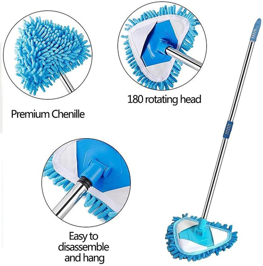 Adjustable Telescopic Mop with Rotating Flat Mop Head Multipurpose  Household Cleaning Tool for Home