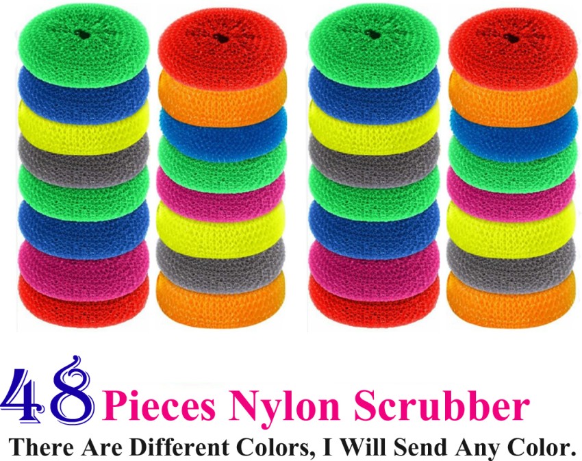 SEE INSIDE Nylon Plastic Dish Scrubbers for Dishes Pot Round Scrubber  Scouring Pad 24 Pcs Scrub Sponge Price in India - Buy SEE INSIDE Nylon  Plastic Dish Scrubbers for Dishes Pot Round