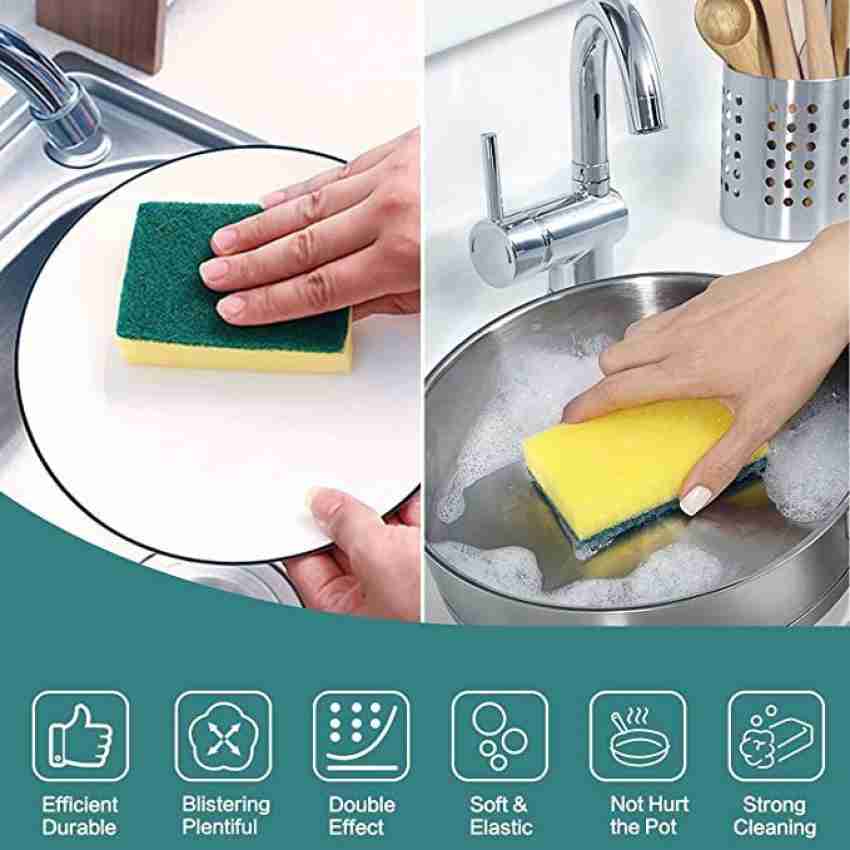 20 Cleaning Scrub Sponges for Kitchen, Dishes, Bathroom, Car Wash