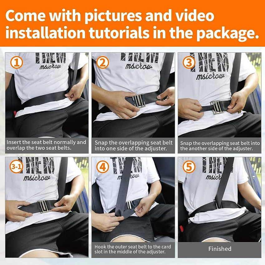 Seat belt adjusting clip clearance