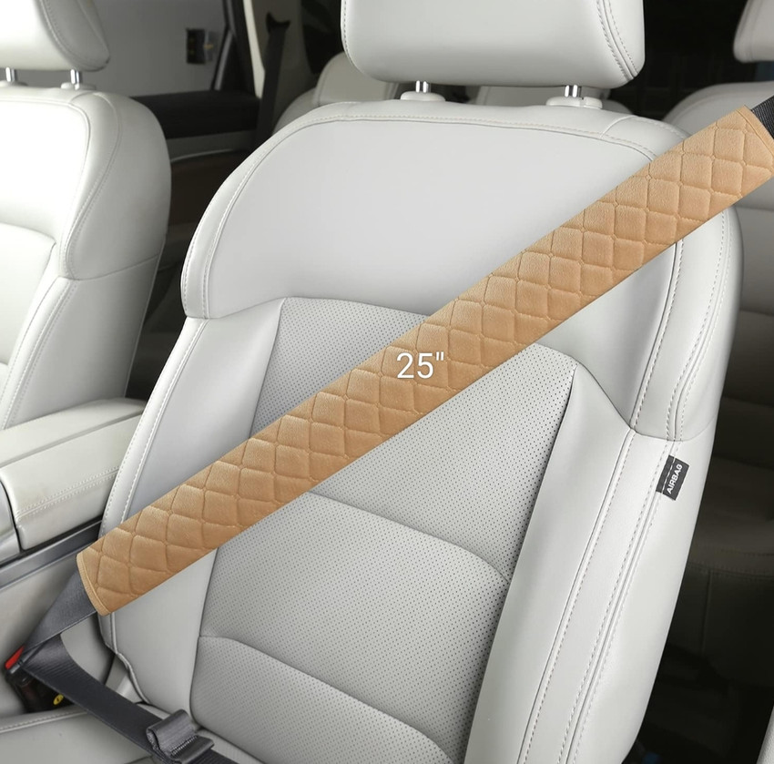 Leather seat belt covers discount