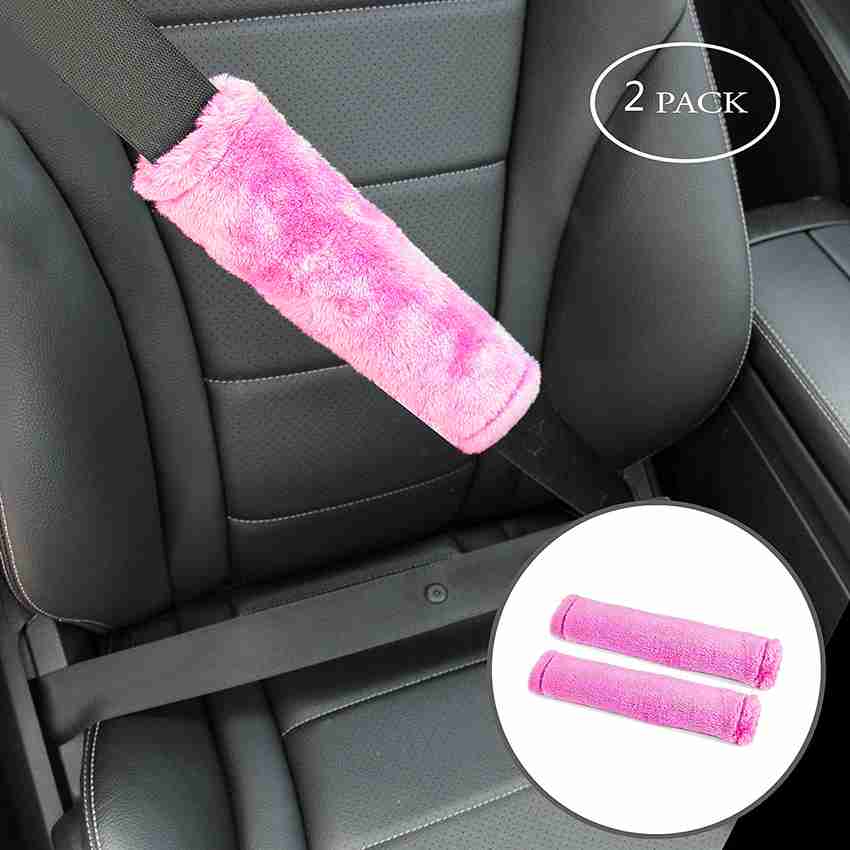 Petslover Soft Faux Sheepskin Seat Belt Shoulder Pad for a More