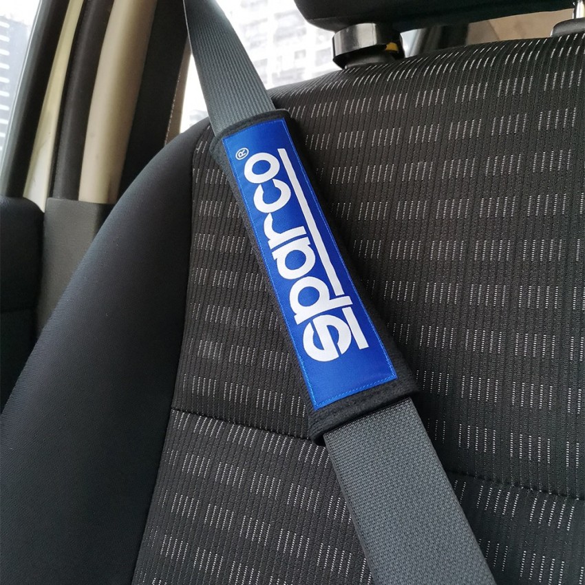 Auto Snap Car seat belt cover sparco blue Seat Belt Cover Price in