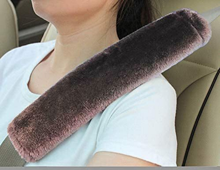 Fluffy Fluffys Soft Faux Sheepskin Seat Belt Shoulder Pad for More Comfortable Driving Seat Belt Cover Price in India Buy Fluffy Fluffys Soft Faux Sheepskin Seat Belt Shoulder Pad for More