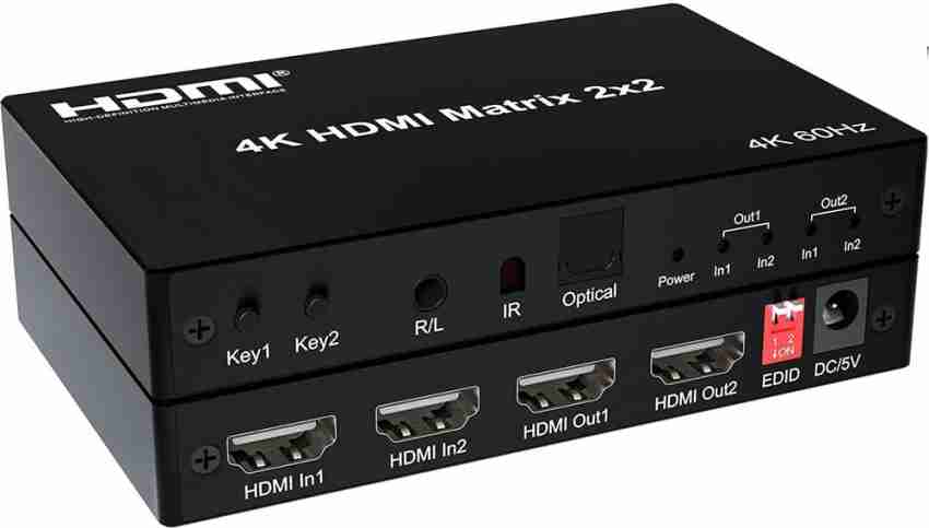 Buy 2x2 8K HDMI Splitter, 2-in 2-out, EDID