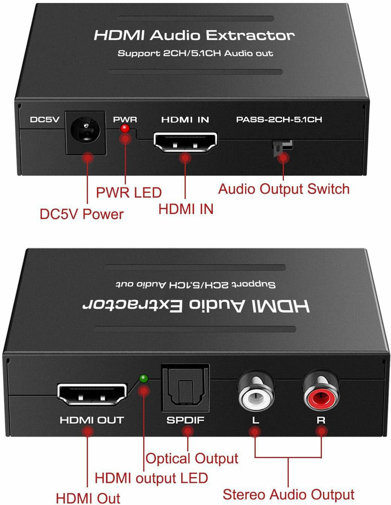 Hdmi rca audio outlet