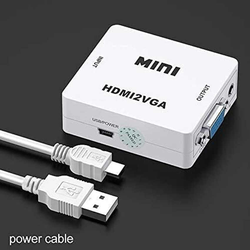Tobo Mini HDMI to VGA Converter with Audio HDMI2VGA 1080P Adapter Connector for PC Laptop to HDTV Projector HDMI 2 VGA Converter Media Streaming Device Tobo Flipkart