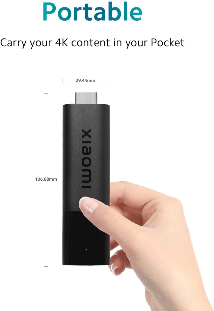Mi Android TV Stick 4K with Dolby Vision and Dolby Atmos Media Streaming  Device - Mi 