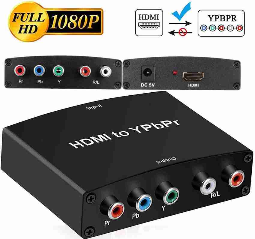 microware HD 1080P HDMI to 5 RCA RGB Component YPbPr Video R L
