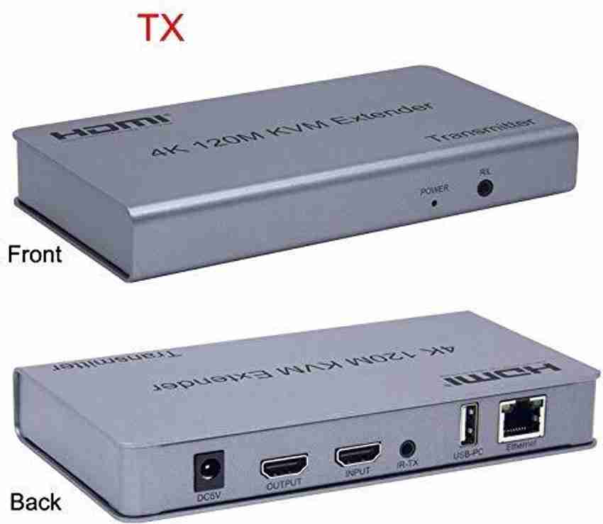 RuhZa 4K 120M HDMI KVM Extender Transmitter Receiver Over Cat5 5e