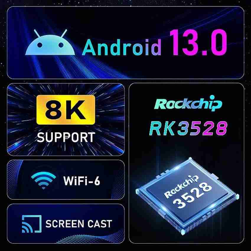 Android TV Box 13.0 2023 4GB RAM 128GB Compatible con 8K TV Box