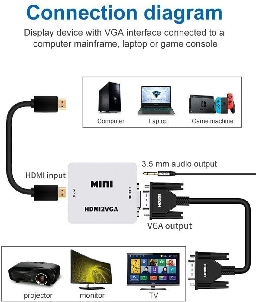 Mini hdmi2vga converter deals