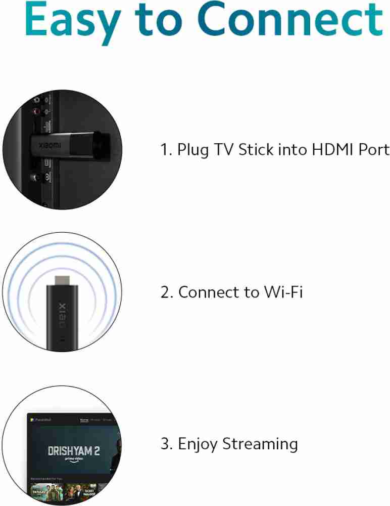 Xiaomi Mi TV Stick 4K Android TV 11 Smart Box WiFi Streaming Device Media  Player