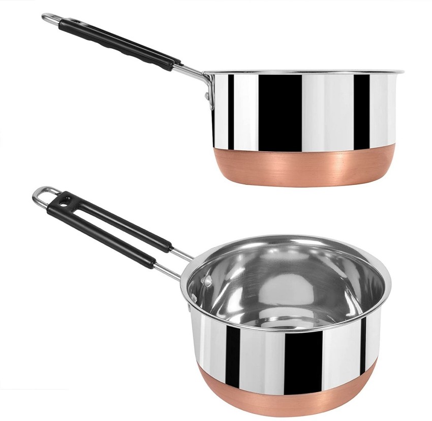 RBGIIT Pack of 3 Stainless Steel SS-11 Stainless Steel Sauce Pan