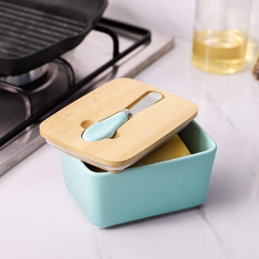 Butter Dish with Knife - Airtight Butter Keeper Holds Up to 2