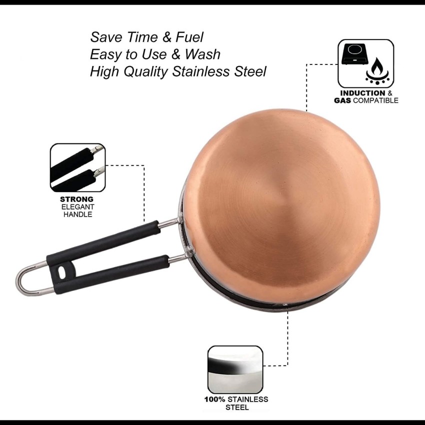 RBGIIT Milk Pot SaucepanSteel Milk Pan with Lids Induction And gas Stove  Cookware Set Price in India - Buy RBGIIT Milk Pot SaucepanSteel Milk Pan  with Lids Induction And gas Stove Cookware