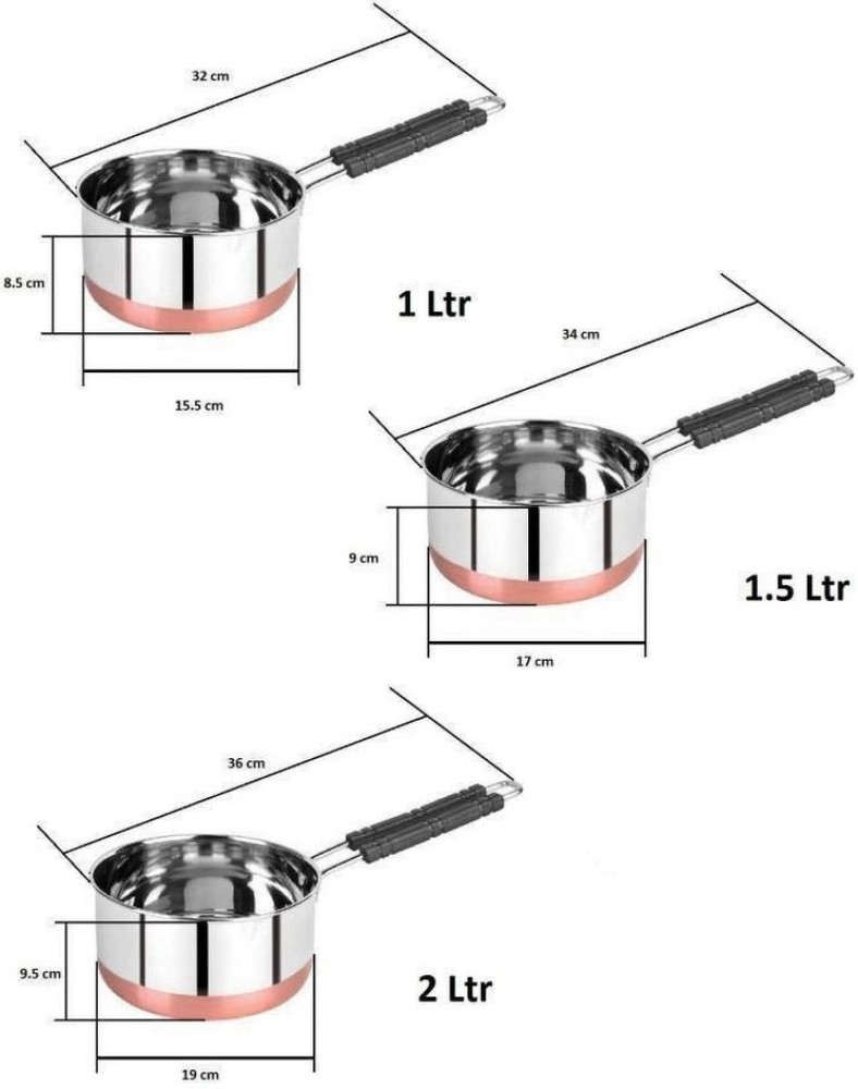 RBGIIT Milk Pot SaucepanSteel Milk Pan with Lids Induction And gas Stove  Cookware Set Price in India - Buy RBGIIT Milk Pot SaucepanSteel Milk Pan  with Lids Induction And gas Stove Cookware