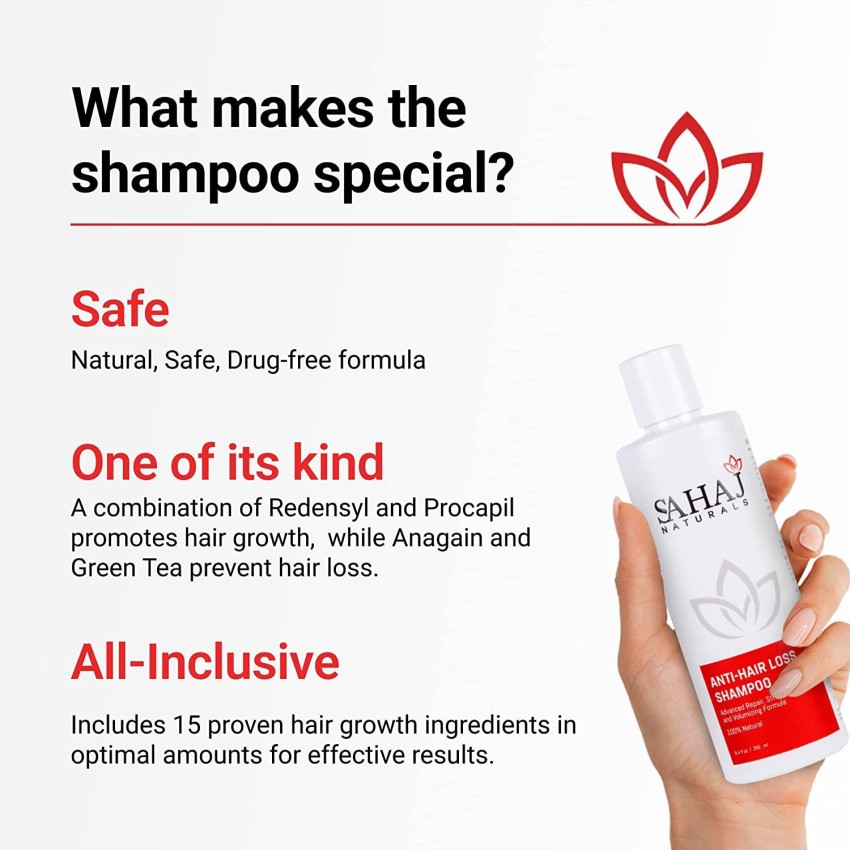 Buy online Sirona Marshmallow  Bhringraj Anti Hair Fall Shampoo With Neem   Tulsi For Men  Women  300 Ml  Dermatologically Tested from hair for  Women by Sirona for 349