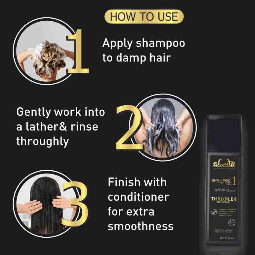 Sweet Professional Shampoo pH9 for Hair Growth Repair Nourish