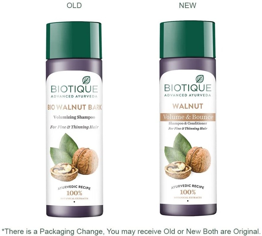 BIOTIQUE Bio Walnut Bark Volumizing Shampoo - Price in India, Buy BIOTIQUE  Bio Walnut Bark Volumizing Shampoo Online In India, Reviews, Ratings &  Features