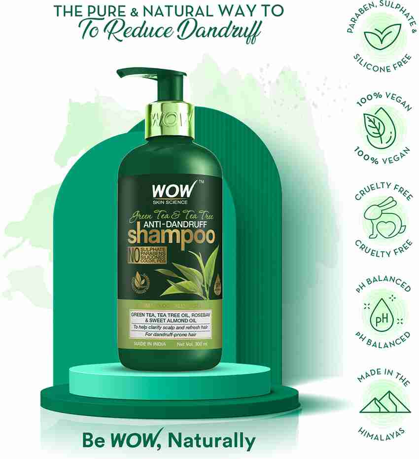 WOW SKIN SCIENCE Green Tea Tea Tree Anti Dandruff Shampoo NO