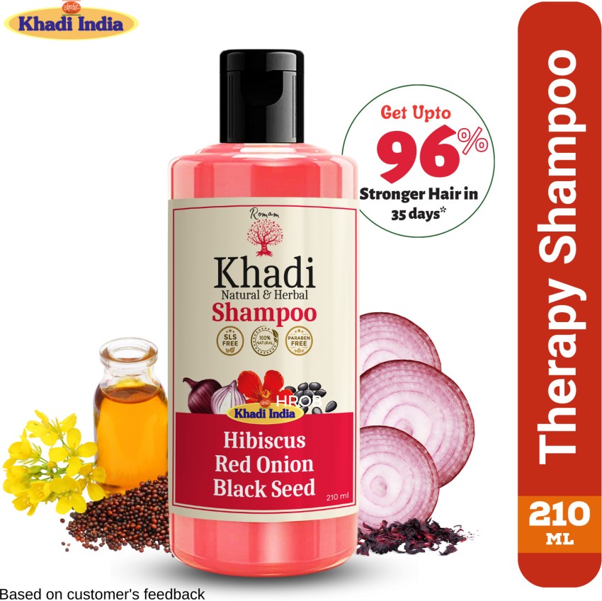 Buy Herbal Khadi Amla Bhringraj Herbal Shampoo (NO SULPHATE & PARABEN) For  Hair Fall Control & Regrowth, Dry & Frizzy Hair for Men & Women 420 ml  (Pack of 2) Online at