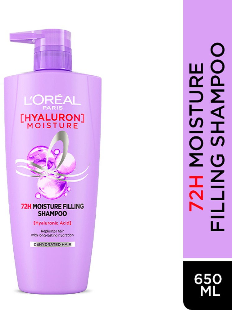 L'Oréal Paris Hyaluron Moisture 72H Moisture Filling Shampoo, 650 ml - Price  in India, Buy L'Oréal Paris Hyaluron Moisture 72H Moisture Filling Shampoo,  650 ml Online In India, Reviews, Ratings & Features