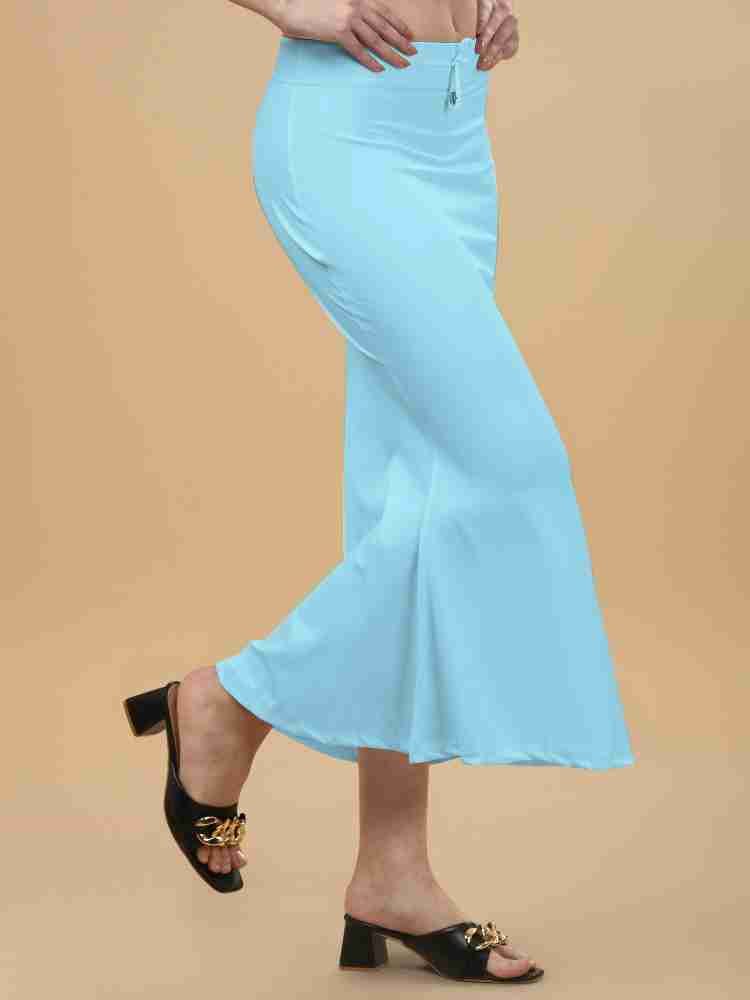 Trendmalls Blue Lycra Spandex Saree Shapewear Petticoat for Women
