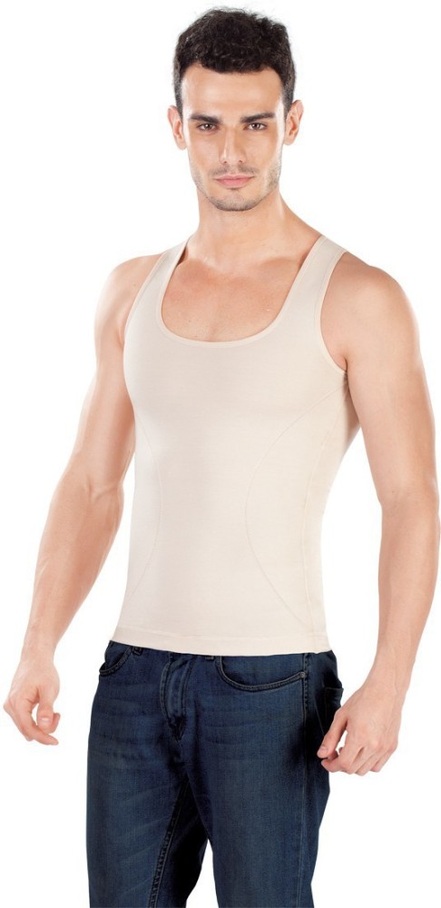 Mens Chest Compression Shirt Gynecomastia Vest Slimming Shirt Body Shaper  Tank Top Front Zipper Corset For Man Shapewear