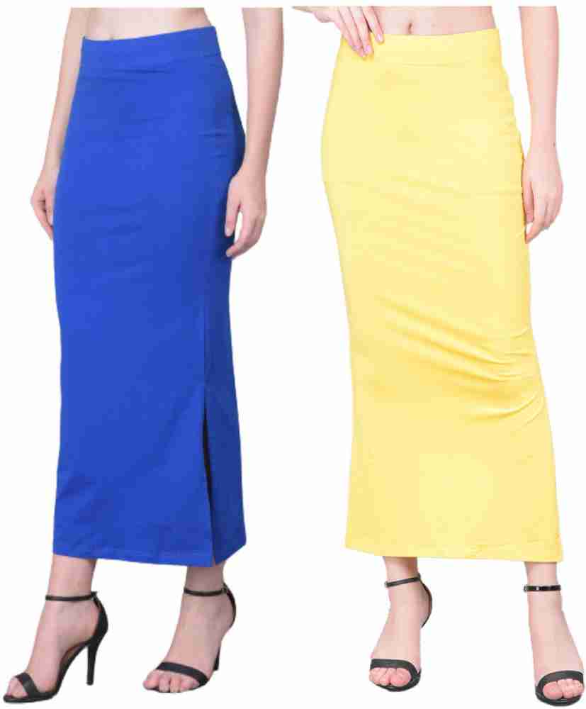 Comfort Lady Saree Shapewear 2 Pcs (Indigo and Light Yellow