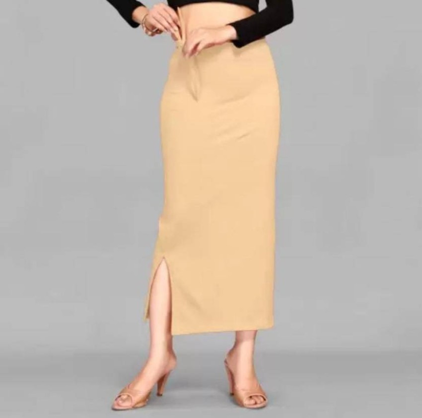 Mehrang Lycra Saree Shapewear Petticoat for Women, Cotton Blended