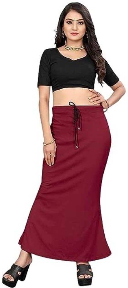 Buy WOO THING Lycra Fish Cut Saree Shapewear, Petticoat, Skirts for Women,  Shapewear Dress for Saree Dress for Saree (Maroon, XL) at