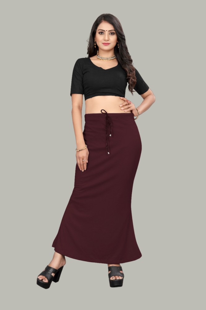 Women's Cotton Lycra Shapewear Side Cut Petticoat ,Skirts | for Saree