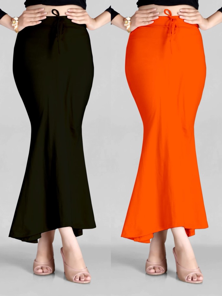 SCUBE DESIGNS Flare Saree Shapewear Petticoat for Women, Cotton