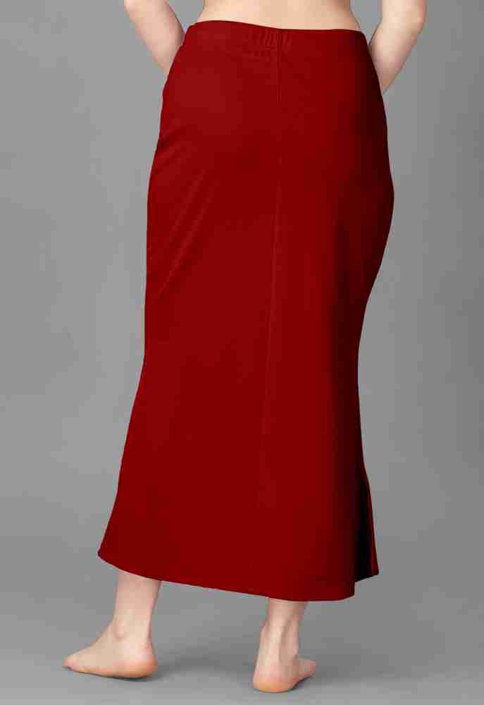 Trendmalls Dark Orange Lycra Spandex Saree Shapewear Petticoat for