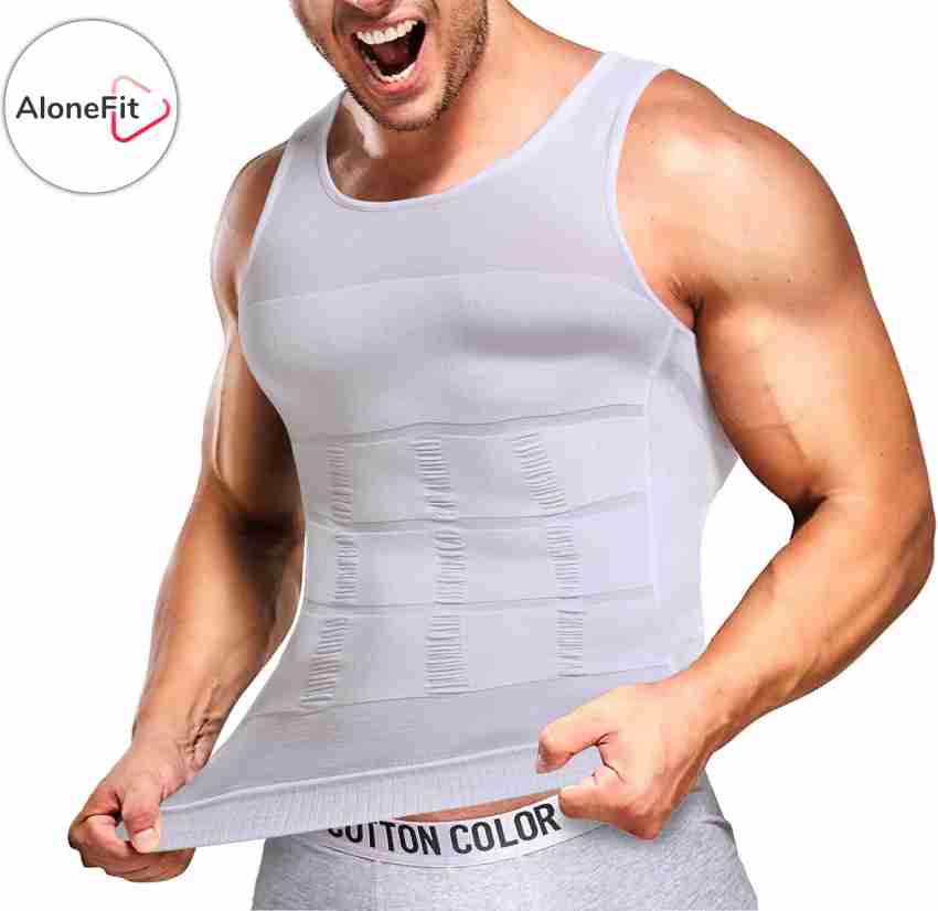 FF Tummy Tucker Vest Abs Abdomen Slimming Body Shaper Men Shapewear (Color-  White) Size- XXXL,Size