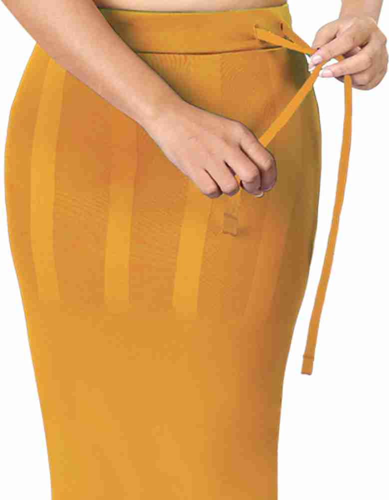 dermawear Saree Shapewear Mustard Lycra Blend Petticoat Price in India - Buy  dermawear Saree Shapewear Mustard Lycra Blend Petticoat online at