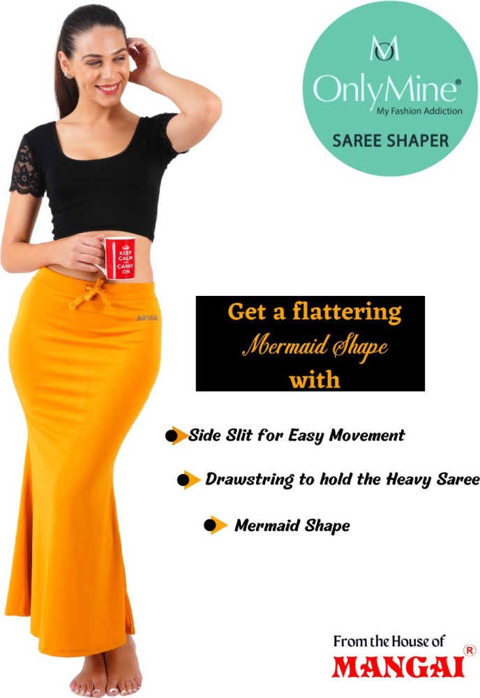 Buy Saree Shapewear Petticoat with Drawstring in Yellow Online