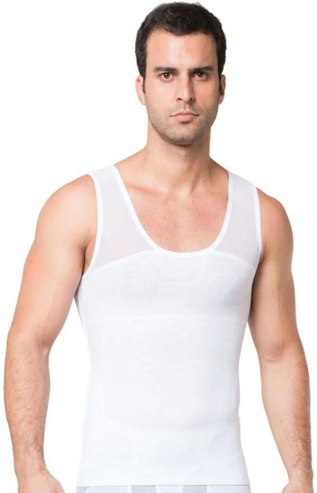 FF Tummy Tucker Vest Abs Abdomen Slimming Body Shaper Men Shapewear (Color-  White) Size- XXXL,Size