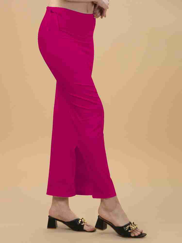Woo THiNG pink solid sari shapewear Lycra Blend Petticoat Price in India - Buy  Woo THiNG pink solid sari shapewear Lycra Blend Petticoat online at