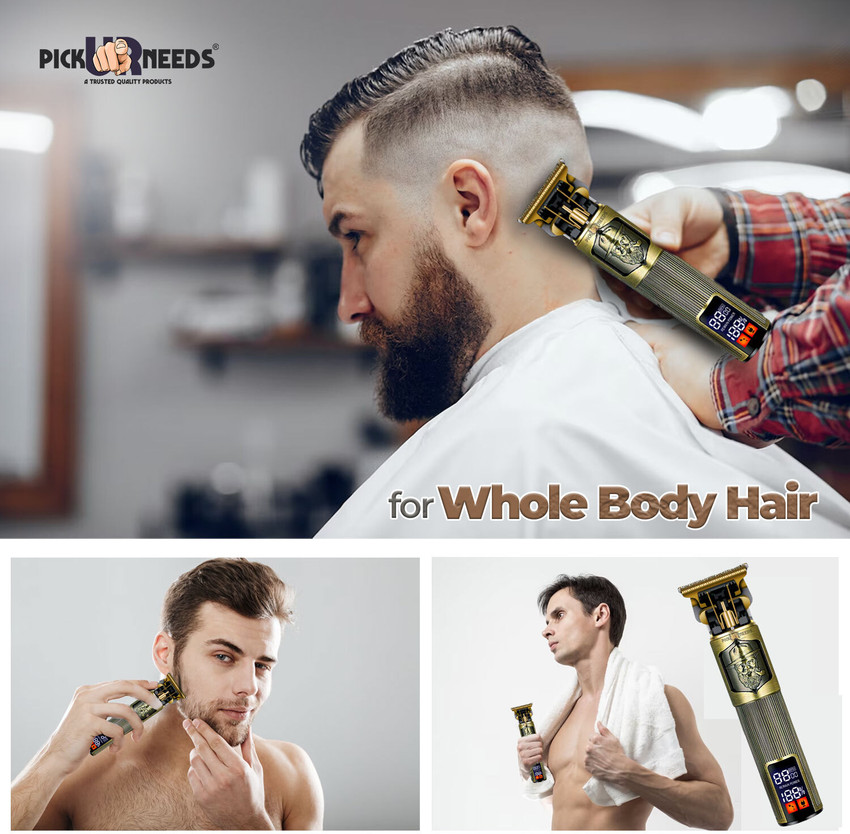 Make Ur Wish Hair Trimmer Shaver Clipper For Men Salon LCD Display